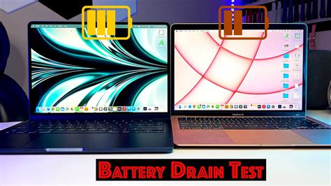 2022 MacBook Battery Drain Test | Baseline M2 MBA vs Base M1 MacBook ...