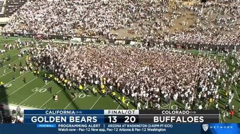 Colorado fans storm the field after winning first game of the season ...