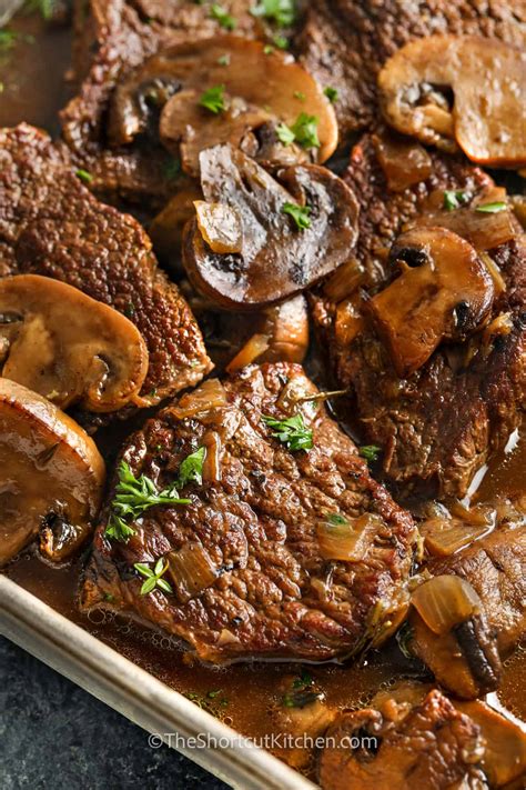 Braised Steak and Mushrooms (Fork Tender!) - The Shortcut Kitchen