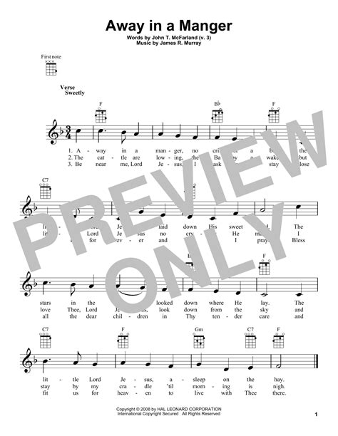 Away In A Manger by John T. McFarland (v.3) - Ukulele - Guitar Instructor