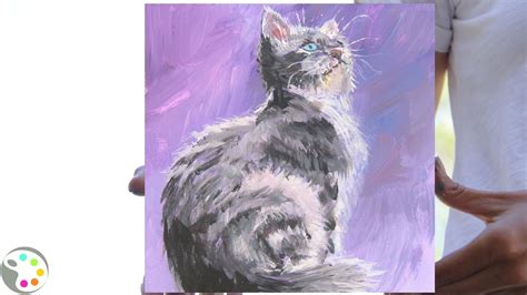 How to Paint a Cat | Step by Step Acrylic Painting Tutorial - YouTube