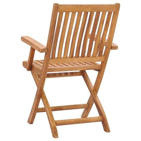 Folding Garden Chairs 2 pcs Solid Teak Wood