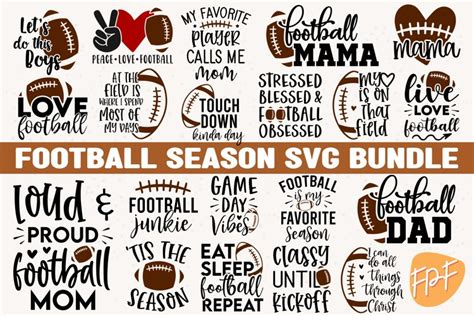 Football SVG Bundle | Football Season SVG files for Cricut