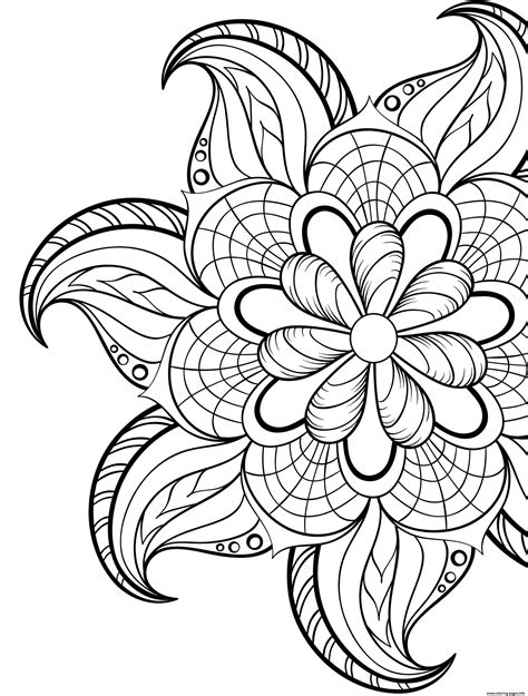 Mandala Flowers Spring Coloring page Printable