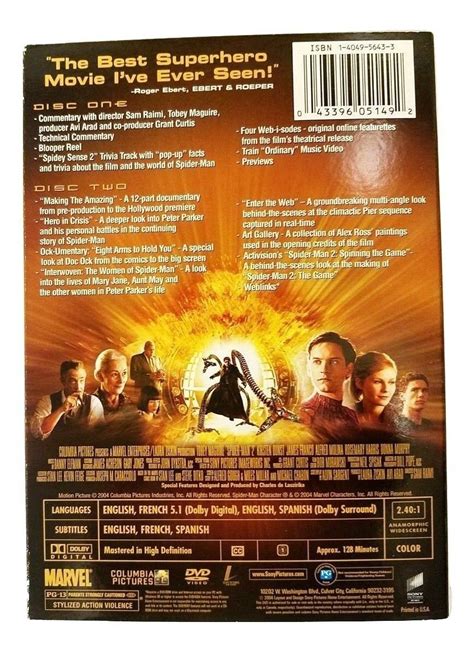 Spider-man 2 Dvd, 2004, 2-disc Set, Special Edition Widescreen Like New - Etsy