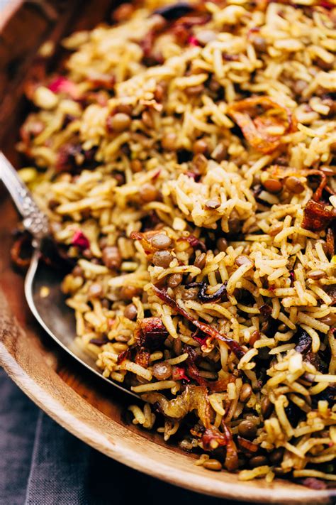 Lentil Rice Pilaf with Caramelized Onions (Mujadara) Recipe | Little Spice Jar