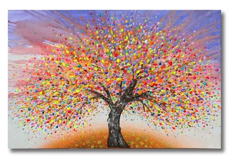 Abstract Tree Of Life Painting | WallMaya.com | Schilderijen ideeën, Abstracte schilderijen ...