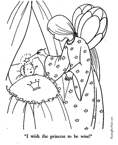 Sleeping Beauty coloring page Wise Princess