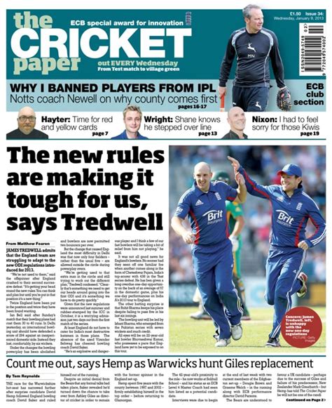 The Cricket Paper-January 9,2013 Magazine - Get your Digital Subscription