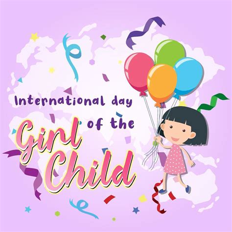 International day of girl child poster design 4938267 Vector Art at Vecteezy