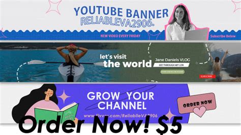 Design a minimalist youtube banner in 24 hours by Reliableva2906 | Fiverr