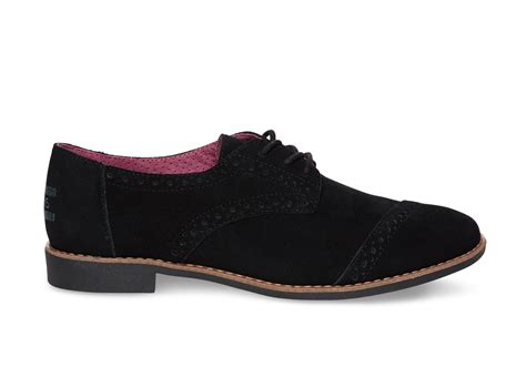 Lyst - Toms Black Suede Women's Brogues in Black