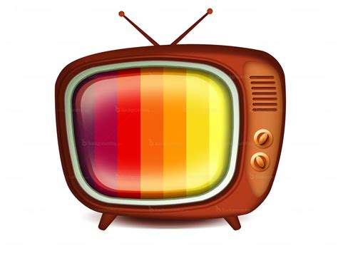 Red,Television,Illustration,Clip art,Font,Media,Television set,Line ...