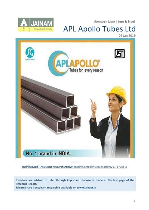 Apl apollo tubes Ltd. | PDF