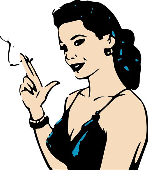 Cigarette Female Ideas · Free vector graphic on Pixabay