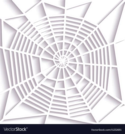 Paper spider web spiral orb type halloween Vector Image