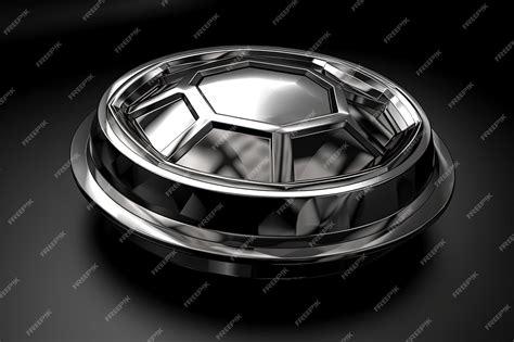 Premium AI Image | Shiny metallic object on a black background ...