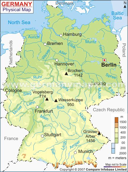 Germany Physical Map