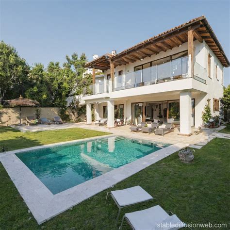 Villa Architecture Design | Stable Diffusion Online