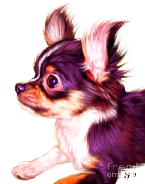 Chihuahua Puppy Portrait Painting by Iain McDonald - Fine Art America