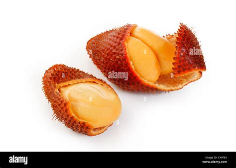 Zalacca fruit on white background Stock Photo - Alamy