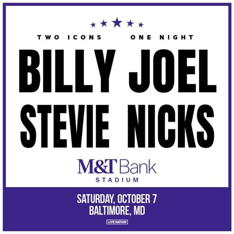 Billy Joel & Stevie Nicks Concert at M&T Bank Stadium | Maryland ...