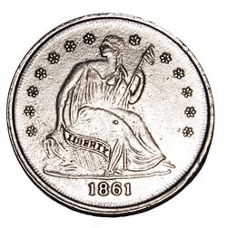 Confederate Seated Liberty Half Dollar 1861 – Coins of Our Past