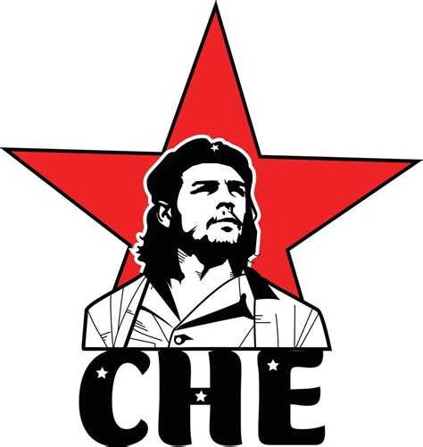 Image Of Ernesto Che Guevara With Red Star In The Background 22968380 ...