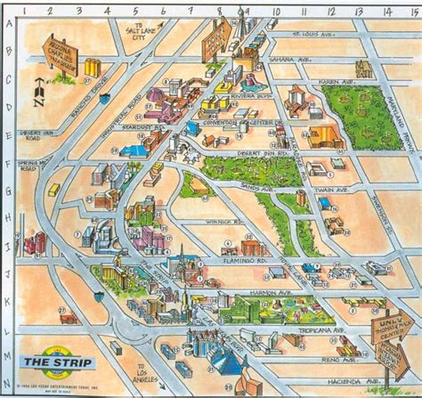 Las Vegas Strip Map - Map of Las Vegas Strip