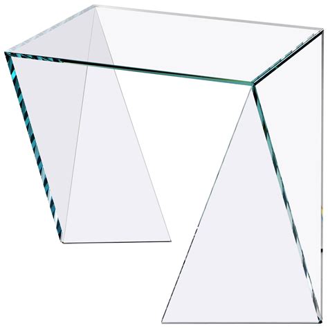 Modern Crystal Glass Coffee Table Origami Contemporary Design Made in Italy For Sale at 1stDibs