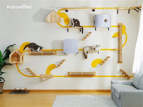 FUKUMARU Cat Bed Wall Mounted, Wooden Cat Furniture, Cat'S House, Cats | Cat wall furniture, Cat ...