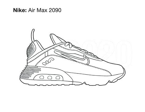 Nike Air Max 2090 coloring page - Download, Print or Color Online for Free