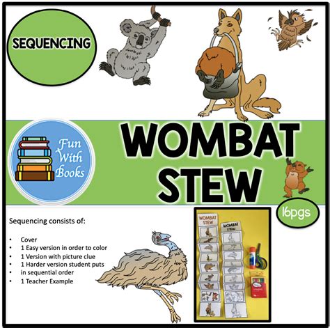 WOMBAT STEW SEQUENCING ~ Book Units by Lynn