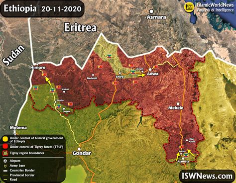 Latest Updates On Ethiopia, 20 November 2020 (Map Update) - Islamic World News