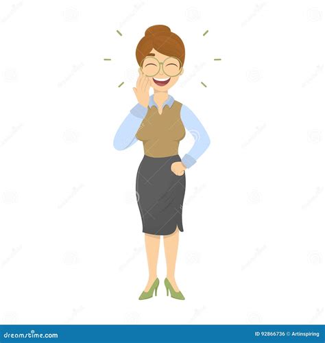 Isolated Laughing Teacher. Vector Illustration | CartoonDealer.com #92866736