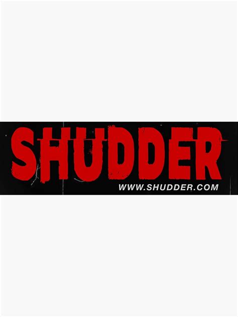 "Shudder - "Logo" 【﻿Horror】 Design " Sticker for Sale by SPKYDST ...