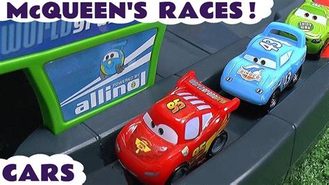 McQueen Toys Racing with Toy Cars - YouTube