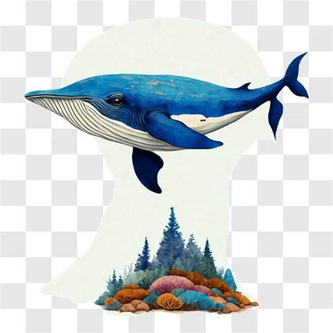 Download Amazing Image of Blue Whale and Human Interaction PNG Online ...