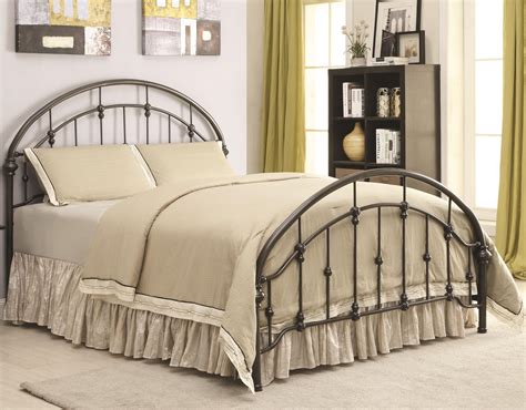 Maywood Dark Bronze Curved Full Metal Bed from Coaster (300407F) | Coleman Furniture