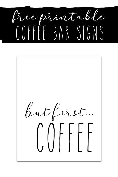 Free Printable Coffee Bar Signs - Extreme Couponing Mom