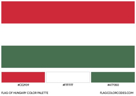 Hungary flag color codes