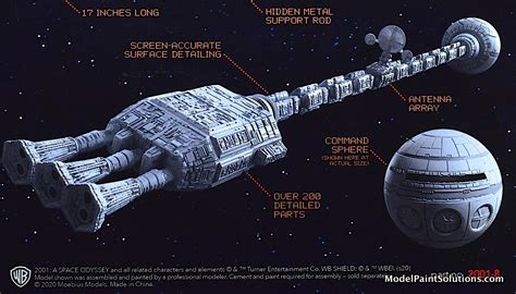 Discovery Spacecraft 1:350 Model Kit for sale online Moebius Models 2001 Space Odyssey Toys ...