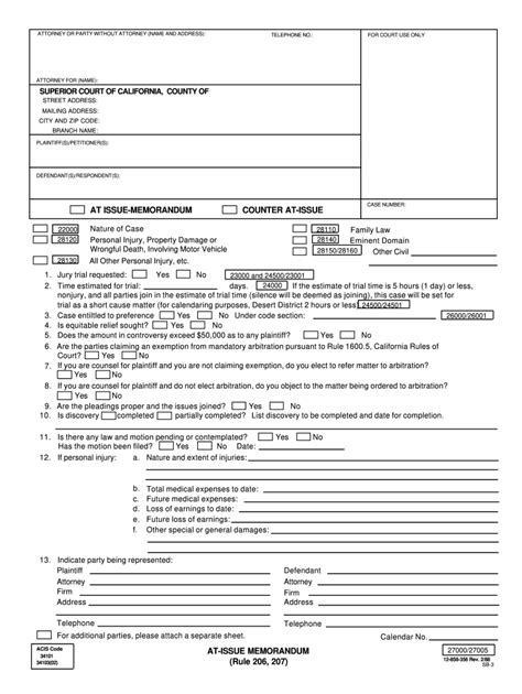 San Bernardino Superior Court Fillable Form 16778 - Printable Forms ...