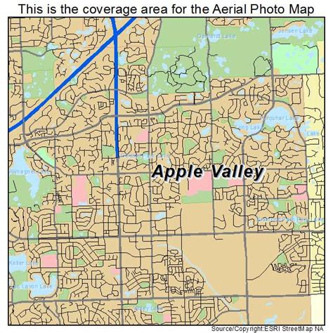 Aerial Photography Map of Apple Valley, MN Minnesota