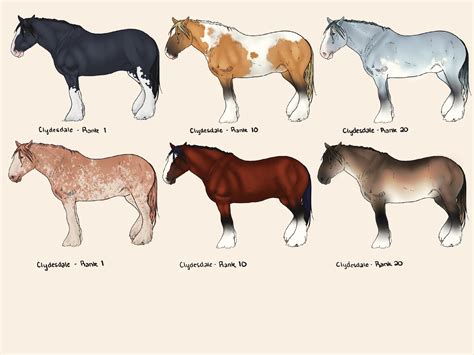 I made some coat color options for Clydesdales. Because we need ...