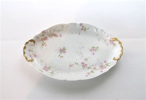 Antique Theo Haviland Limoges China Apple Blossom Small Oval