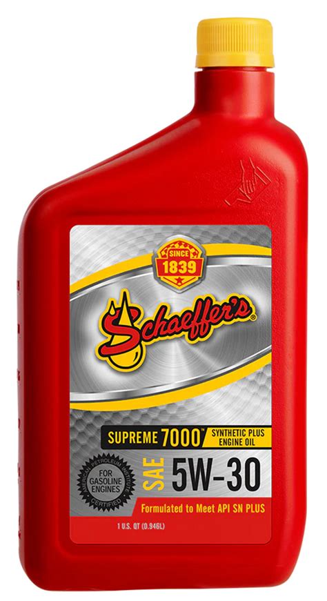 Schaeffers Oil Supreme 7000 Moly Synthetic Plus Engine Oil 5W-30 1QT