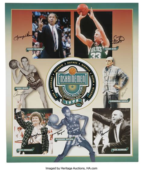 Lot of Two Signed Basketball Hall of Fame Posters. Basketball Hall | Lot #10409 | Heritage Auctions