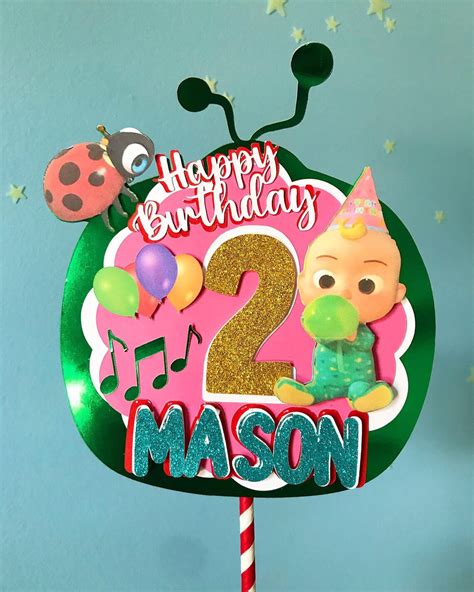 JJ Cocomelon Birthday Age Banner and Cake Topper. Gift with | Etsy