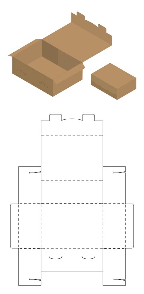 Caja de cartón sin pegamento | Troqueles de cajas, Hacer cajas de ...